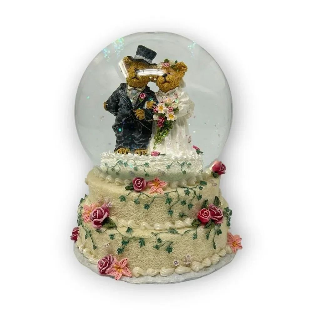 Boyds Bears Doug Jill A Day To Remember Bride Groom Wedding Water Globe 270573